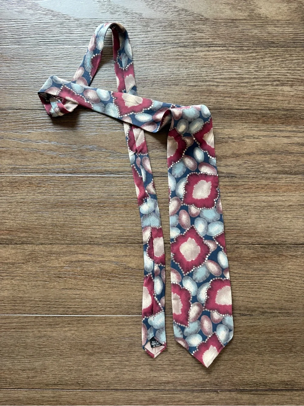 Christian Dior Men’s Vintage 90’s Multicolor Silk Tie - Geometric Pattern
